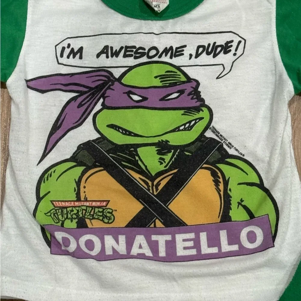 Wormster TMNT Donatello 1980’s Two Piece Boys Pajama Set Kids 4T